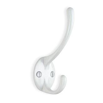Smedbo BX247 4 3/8 in. Coat and Hat Hook in White from the Classic Collection